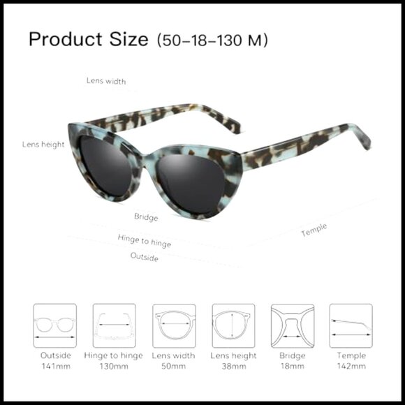 Polarized Cat Eye Sunglasses with UV400 Protection main image 5